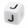 Schnulli-Buchstaben-Würfel 10 mm, "J", Kunststoff, 1 St.