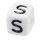 Schnulli-Buchstaben-Würfel 10 mm, "S", Kunststoff, 1 St.
