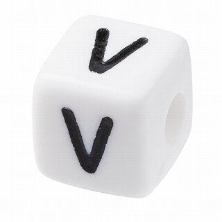 Schnulli-Buchstaben-Würfel 10 mm, "V", Kunststoff, 1 St.
