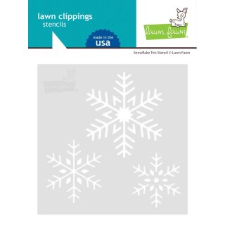 Lawn Fawn, Lawn Clippings, snowflake trio stencil