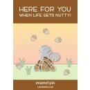 Lawn Fawn, "nuts about you" enamel pin