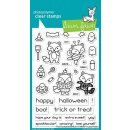 Lawn Fawn, clear stamp, fox costumes before n afters