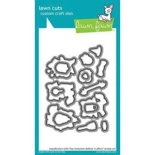 Lawn Fawn, lawn cuts/ Stanzschablone, fox costumes before n afters