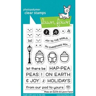 Lawn Fawn, clear stamp, peas on earth