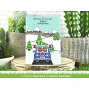 Lawn Fawn, clear stamp, car critters christmas add-on