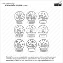 Lawn Fawn, clear stamp, snow globe scenes