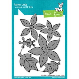 Lawn Fawn, lawn cuts/ Stanzschablone, stitched poinsettia