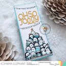 Mama Elephant, clear stamp, Holiday Word Banners