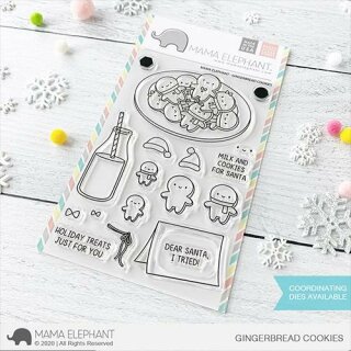Mama Elephant, clear stamp, Gingerbread Cookies