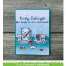 Lawn Fawn, clear stamp, beary happy holidays