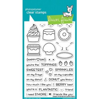 Lawn Fawn, clear stamp, sweet friends