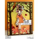 Stamping Bella, Rubber Stamp, CURVY GIRL LOVES AUTUMN