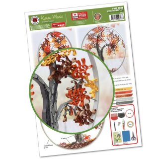 Quilling Template, Fall Tree/ Herbst Baum