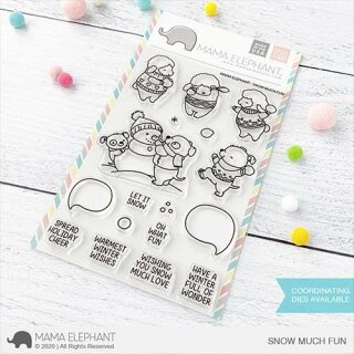 Mama Elephant, clear stamp, Snow Much Fun