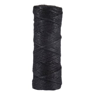 Jutegarn, 3fach, 3,5mm ø, schwarz, Spule 50m