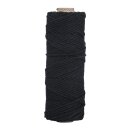 Garn, 2mm ø, schwarz, ca. 180g, Spule 70m