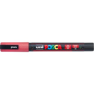 Marker UNI POSCA PC-3M Glitter rot Nr.15