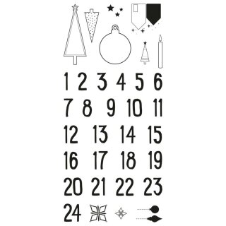 Clear Stamps - Adventskalender Nordic, 97x205mm, 34 Motive