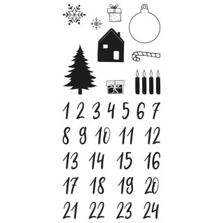 Clear Stamps - Adventskalender Classic, 97x205mm, 33 Motive