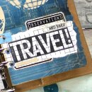 Elizabeth Craft Designs, Clear Stamps, Block Words - Travel