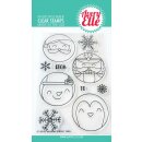 Avery Elle, clear stamp, Holiday Circle Tags
