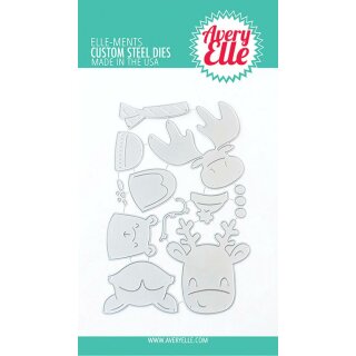 Avery Elle, Die Elle-ments / Stanzschablone, Peek-A-Boo Holiday Tag Toppers