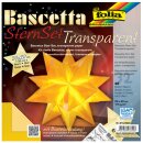 Bastelset Bascetta Stern, Transparent gelb, 20 x 20 cm,...