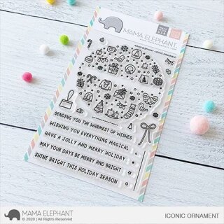 Mama Elephant, clear stamp, Iconic Ornament