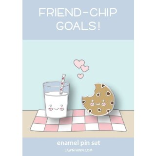 Lawn Fawn, "cookies and milk" enamel pin
