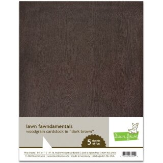 Lawn Fawn, lawn fawndamentals, woodgrain cardstock - dark brown