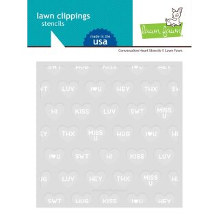 Lawn Fawn, Lawn Clippings, conversation heart stencil