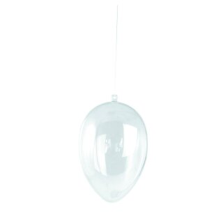 Plastik-Ei, 2tlg., 14cm ø, kristall