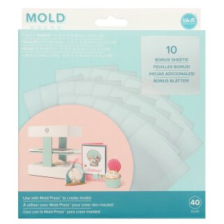 We R Memory Keepers, 3D Mold press Clear plastic sheets, 40 Stück +10 Bonus