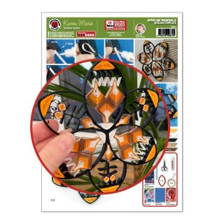 papier + ideen: Quilling Template, African Mandala