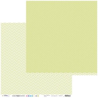 Studio Light, Designpapier zweiseitig, Dots Light Green, 30,5 x 30,5cm, 200g/m²