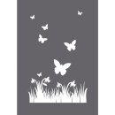 Siebdruck-Schablone Frühling A5, 1 Schablone +1 Rakel