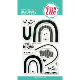Avery Elle, clear stamp, Rainbow Builder