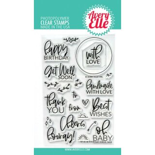 Avery Elle, clear stamp, Everyday Circle Tags