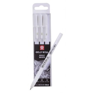 Sakura, Gelly Roll Gelstift 05, 08 & 10 Weiß 3 Stück