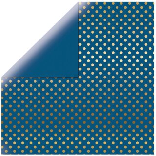 Echo Park, Scrapbooking Papier, Gold Foil Dot Bluejay,...