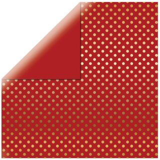 Echo Park, Scrapbooking Papier, Gold Foil Dark Red, 30,5...