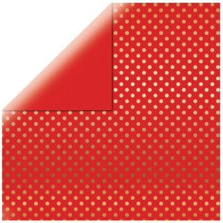 Echo Park, Scrapbooking Papier, Gold Foil Holly Berry,...