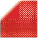 Echo Park, Scrapbooking Papier, Gold Foil Holly Berry,...
