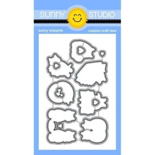 Sunny Studio Stamps, Snippets/ Stanzschablone, Meow & Furever