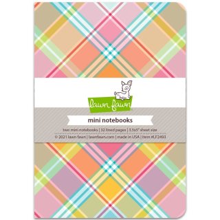 Lawn Fawn, perfectly plaid remix - mini notebooks