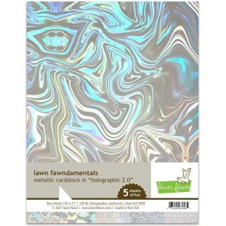 Lawn Fawn, metallic cardstock - holographic 2.0, Block 5...