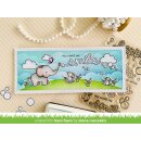 Lawn Fawn, clear stamp, scripty bubble sentiments