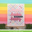 Lawn Fawn, clear stamp, scripty bubble sentiments
