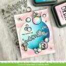 Lawn Fawn, clear stamp, scripty bubble sentiments