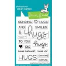 Lawn Fawn, clear stamp, long distance hugs